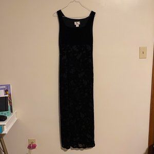 Vintage Velvet Black Dress